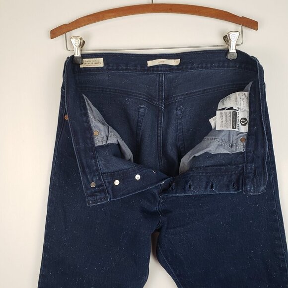 Levis Premium Wedgie Icon Ankle Dark Speckled Button Fly Jeans Womens Size 31 - Picture 7 of 13